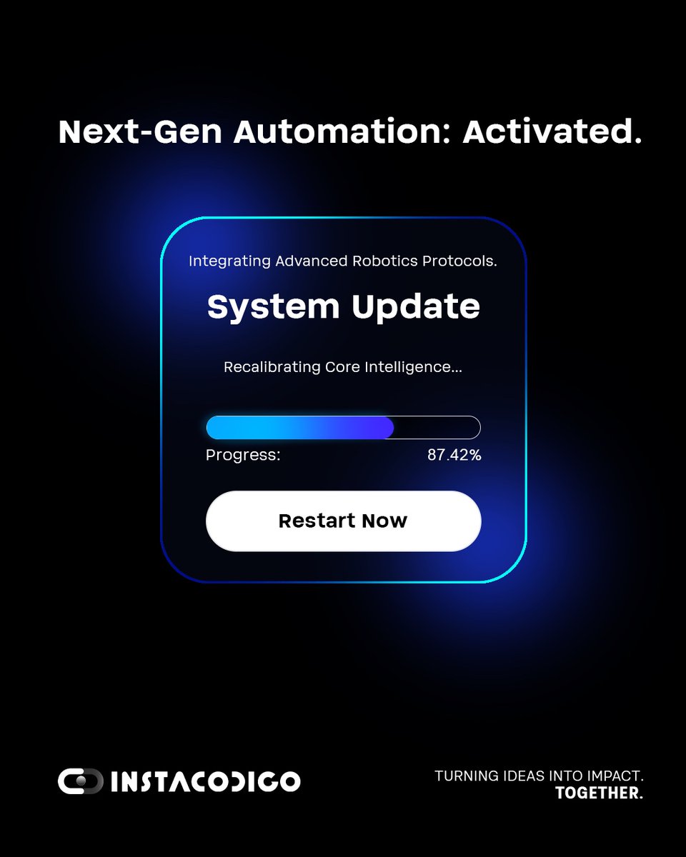 instacodigo's tweet image. ⚙️ Next-Gen Automation: Activated.
InstaCódigo AI is evolving — smarter systems, seamless workflows, limitless possibilities.
🚀 Ready to upgrade your business intelligence?
👉 Activate your transformation today at instacodigo.com/contactus
#Automation #AI #ERP #InstaCodigo