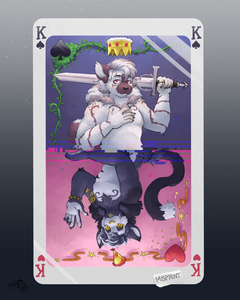 Happy birthday <a href="/zack666888/">The Crazy Cat</a>🎉!

This drawing is based on the 3am chats
we have about his characters' lore xD
I'm really glad you liked it!

#Digitalart #Furryart