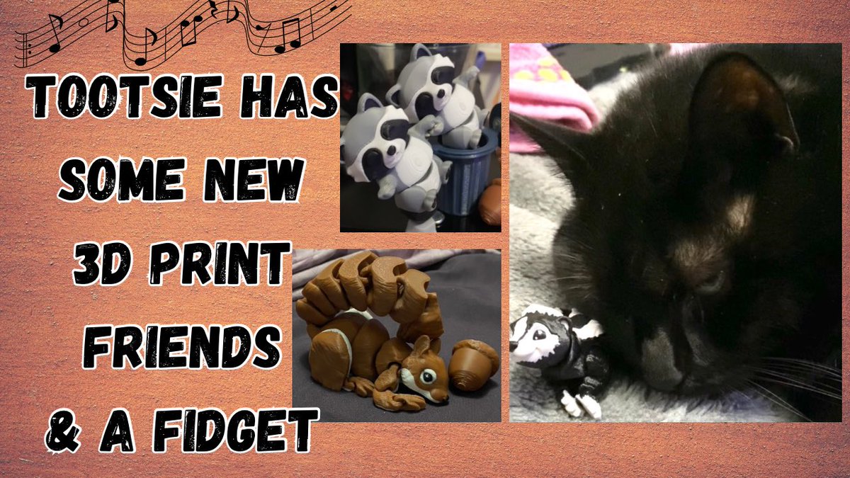 Tootsie has some New (3D Print) friends and a Fidget youtu.be/7X85ejAlTZw?si… via <a href="/YouTube/">YouTube</a>