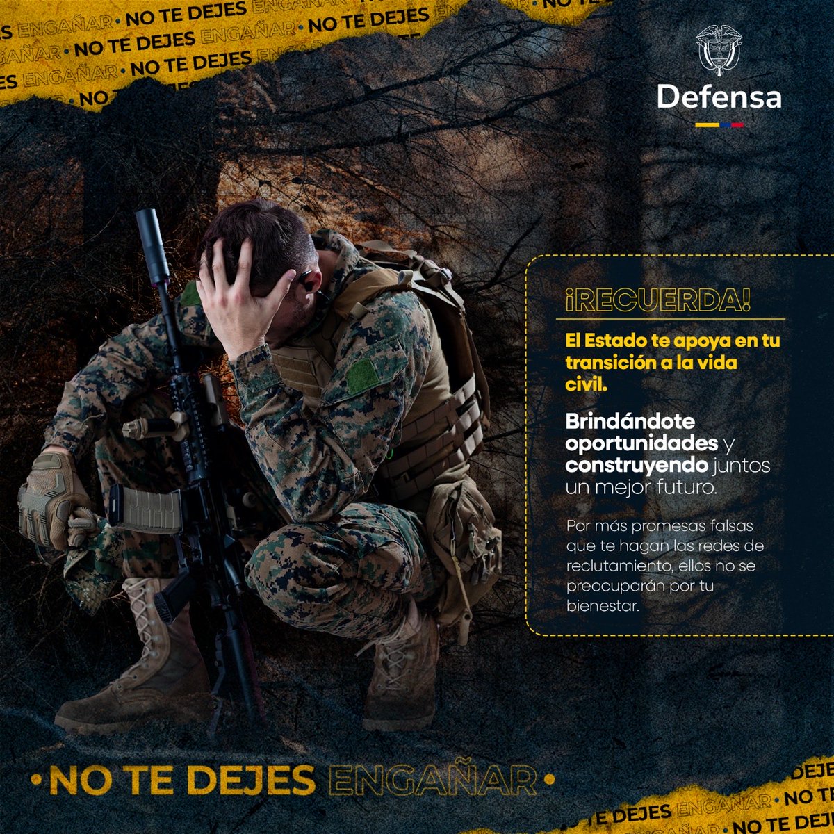 PedroSanchezCol's tweet image. Redes criminales están engañando a colombianos para convertirlos en mercenarios que libran batallas ajenas en otros países, una práctica que genera violaciones a los derechos humanos y que vulnera la estabilidad internacional.
Por eso, desde el sector Defensa buscamos que se…