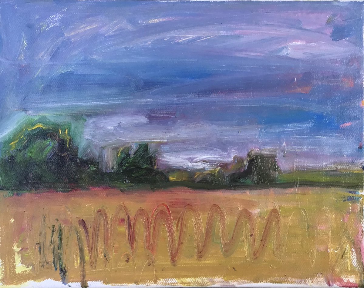 Autumn skies 11x14 oil