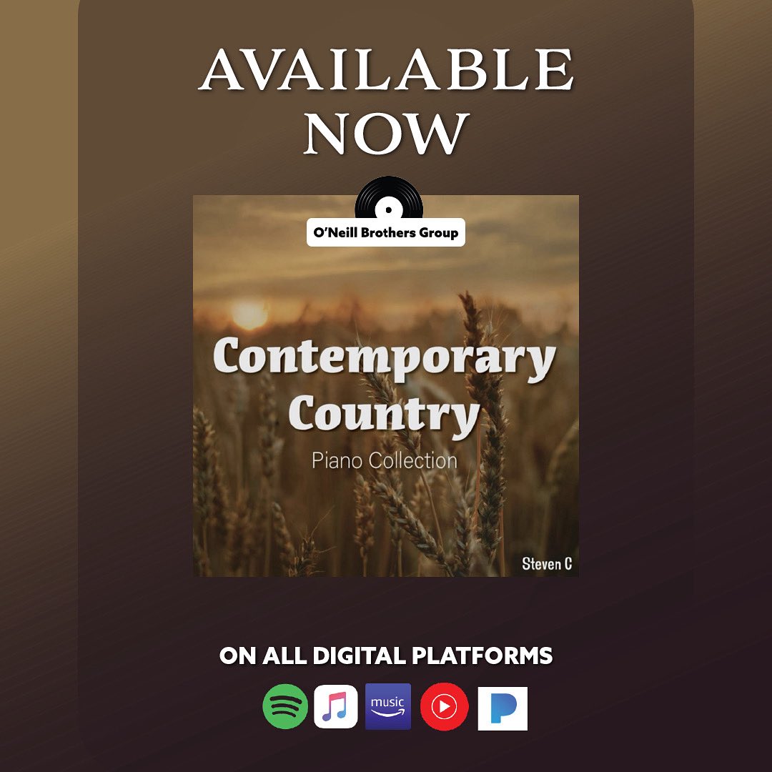 🎹 Steven C’s project reimagines today’s biggest country hits by removing lyrics and production, showcasing their emotional essence through his 9-foot Bösendorfer piano.

🎶 “Contemporary Country Piano Collection” by Steven C is available now!