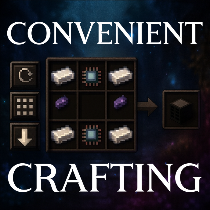 aethro's tweet photo. The latest #ShadowsOfAethro update brings Crafting Tweaks straight into your gameplay — giving you the power to rotate, clear, and balance your recipes instantly.💡 Build faster. Experiment easier. Craft smarter.

 #MineColonies #Forge #ModdedMC #Minecraft https://t.co/mzeWDbYwQ0