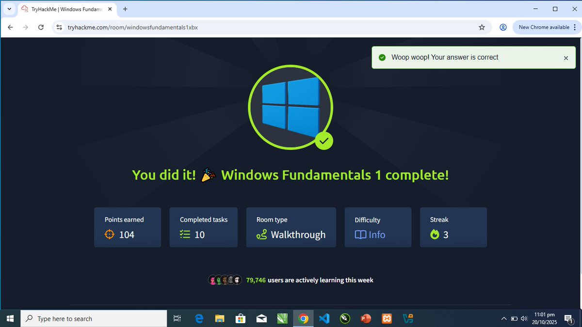 Rabiuismail03's tweet image. Day 39 of
#100daysofcybersecurity
Today was full of Windows Operating system on both my cyberops and tryhackme course.
I learnt about windows file system, boot process, Hardware abstraction layer and windows vulnerabilities.
@ireteeh @cyber_razz @cybergirl_io @elormkdaniel