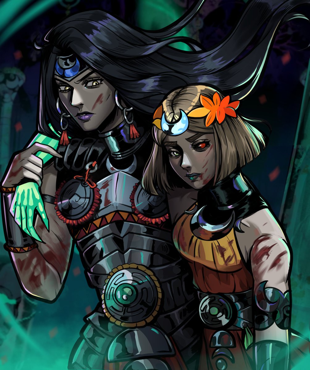 Ok I needed to draw another one with Nem - I just wanted to draw a quick sketch, turns out I spend 7 hours on it. #hades2 #HadesGame  #HadesII