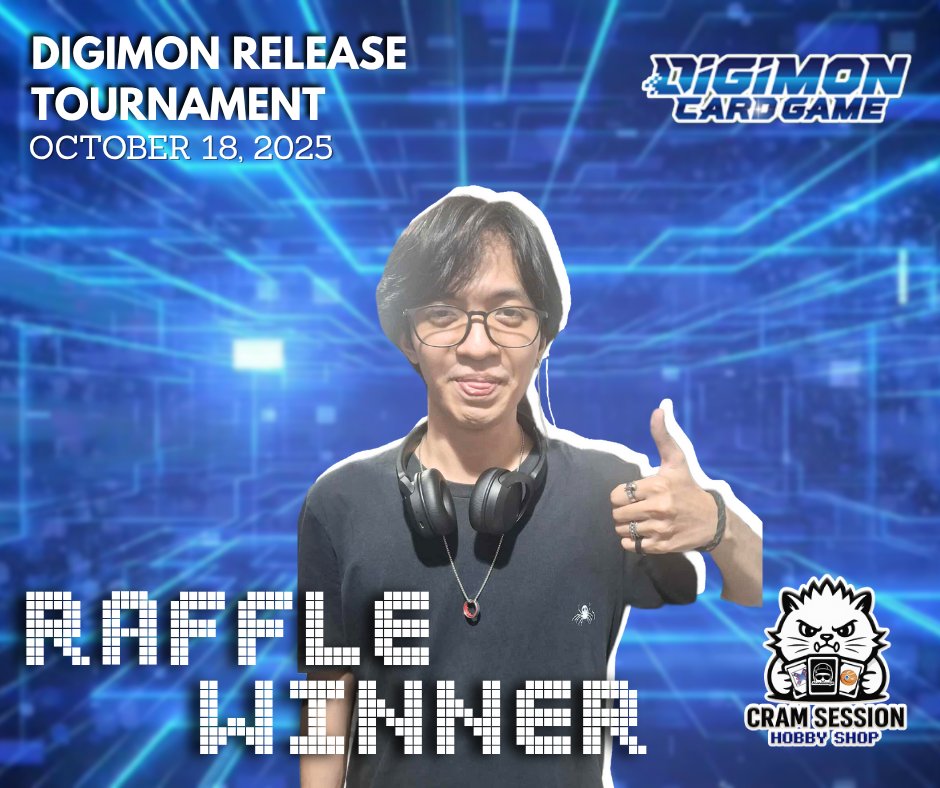 CramSessionX's tweet photo. It's not just a release it's a digital celebration

Congrats to our winner and thank you digi players who participated 🤩✨

#デジモン #デジカ #デジモンカードゲーム #デジモンカード #Digimonmeta #Digimon #Digimonph #Cramsession https://t.co/qG0mo3EeBw