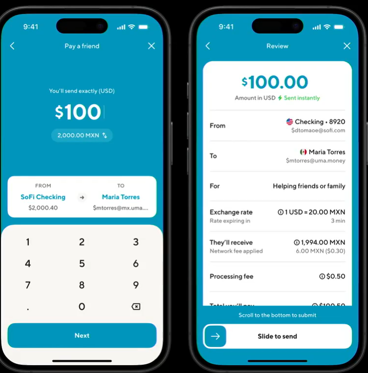 Dr_Crossroads's tweet photo. $SOFI

SoFi launched their international remittance product last week to Mexico. So how competitive is that rate, and how does it stack up against Wise and $PYPL's Xoom (to name just 2 of many competitors)?

To send $100 USD to Mexico, here's how the fees stack up:

$SOFI (from the example) - $.80 total fees. 1994 MXN received.

Wise: $1.75 USD fee (exchange rate $1 USD to $18.3865 MXN). Recipient gets 1806.47.

$PYPL's Xoom: No fee (exchange rate $1 USD to 18.81 MXN). Recipient gets 1881 MXN.* (First time rate only; looks like it's a bit more expensive for non-first-timers).

$SOFI LOOKS cheaper, but wait! There's a problem. Either SoFi is giving the most generous exchange rate in the world (of $1 USD to $20 MXN), or this is just a fictional example. 

The great thing is that we have a screenshot posted on Reddit of someone using this on Oct 17th. They sent $220 for a total of $1.10, with no network fee. Based on the exchange rate, it looks like SoFi DOES take a fractional cut from the exchange rate, but it's negligible.

If this example holds, $SOFI is cheaper, at least for USD to MXN. We'll need more data to prove that out.

If that's true:

a) They'll gain SIGNIFICANTLY more volume over time as the word gets out.

b) They're probably not making anything from this product. There's a couple of conversion events to and from $BTC, so this isn't a free process, and they have a partnership agreement. That's okay, since $SOFI may be doing this as a service (like free checks) that creates a better product and adds more people to the flywheel.

Good work @anthonynoto and team!
