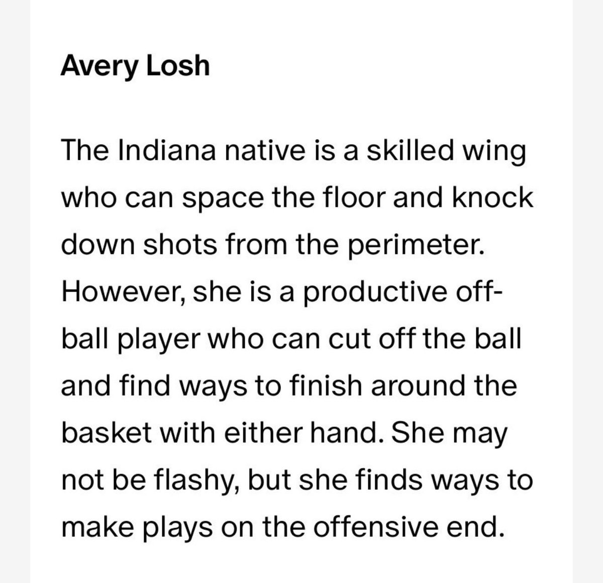 Avery Losh tweet media