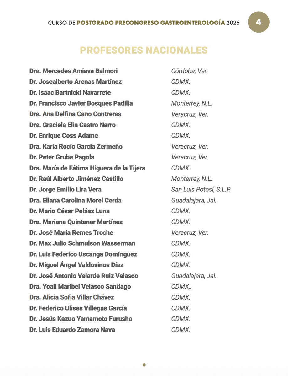 Forma parte del Curso de Postgrado — Precongreso Gastroenterología 2025 y potencia tu actualización en temas de vanguardia.

📍 Veracruz | 📅 14 y 15 de noviembre de 2025
🎓 Profesores nacionales e internacionales • contenidos actuales y aplicables a la práctica clínica.

Revisa