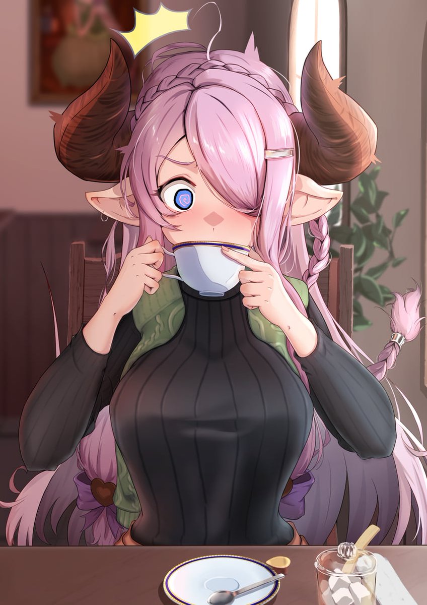 ForlornedBlade's tweet image. &quot;M-mhn! T-This tea is... extraordinary! W-What on earth did you put in it?!&quot;