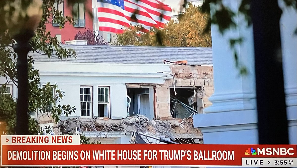 TrueFactsStated's tweet image. I’m speechless. They are destroying the East Wing. I spent four years going in and out of the East Wing. Usually escorting volunteers to the First Ladies Offices (where support staff was) and to the Visitors Office. This is tragic. I have tweeted about how the WH has long needed…