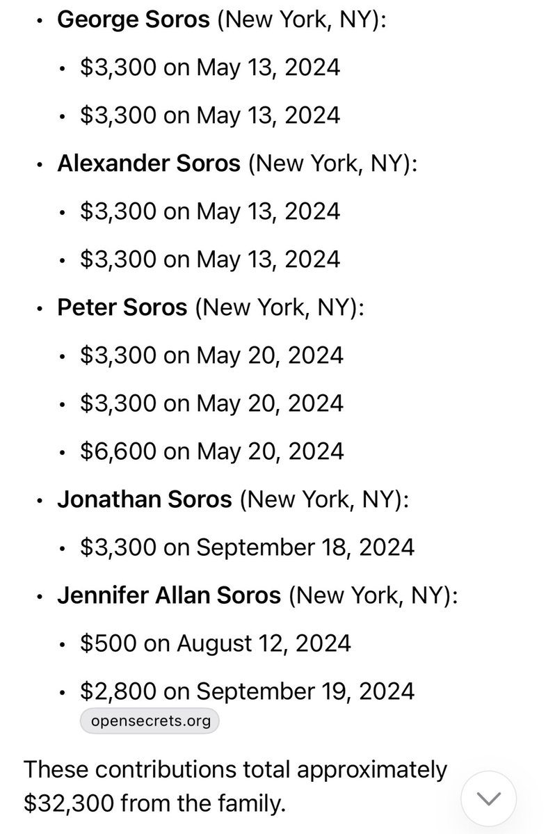 NHnewsUpdate's tweet image. Why would 5 members of the Soros family donate to a candidate in New Hampshire? ❔
This total doesn’t include any payments that may have come through as PAC or dark money
There are more questions about Maggie Goodlander than answers:
➡️ sleekbio.com/maggiegoodland… ⬅️
#NHpolitics