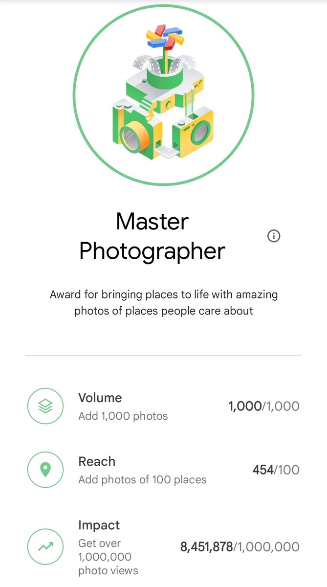 unixarcade's tweet image. Master Photographer from Google. Took a while. Luminosity