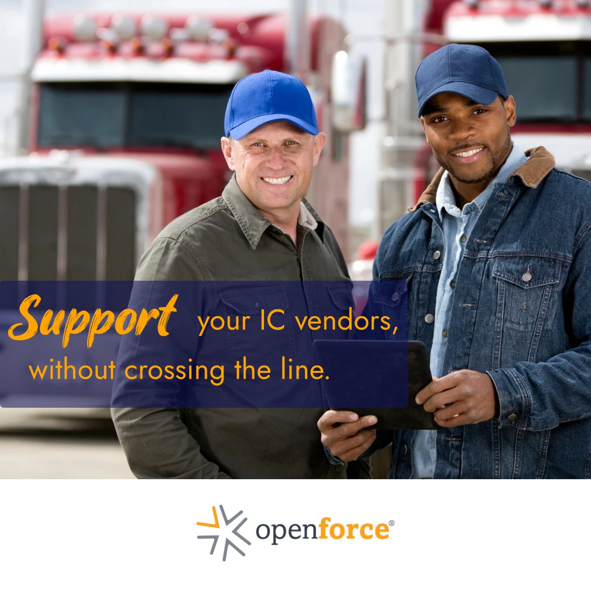 OpenforceTech's tweet image. Trying to “help” independent contractors too much can unintentionally turn into managing them like employees. At Openforce, we help you strike the right balance, supporting your ICs without blurring the lines.
#ComplianceMatters #IndependentContractors