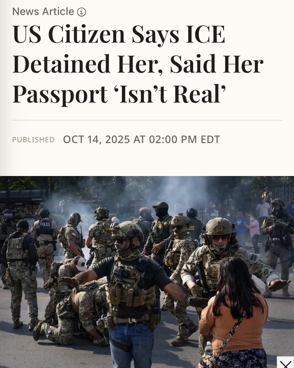 ChrisVanHollen's tweet image. Maria Greeley is a U.S. citizen who was detained by ICE and told her passport “isn’t real” and that she “doesn’t look like” her last name.

What do they think an American should look like?

This racial profiling happens every day under Trump’s lawless regime. It’s un-American.…