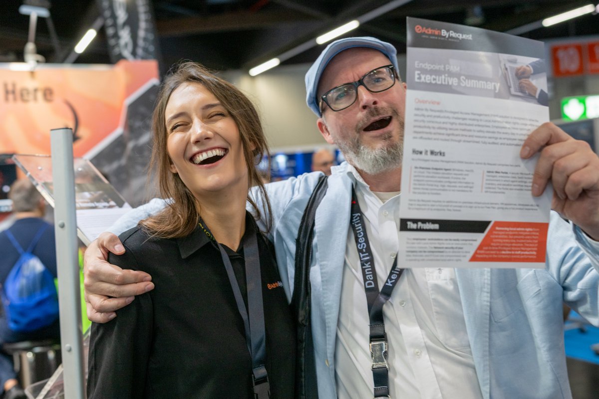 AdminByRequest's tweet image. We just got a big 'ole bunch of professional photos sent in capturing some special moments from it-sa, so get ready for some MORE conference spam 😏
 
First up is some booth action, where @AdminByRequest team members from DACH, Nordics, and EMEA ran the show like a well-oiled…