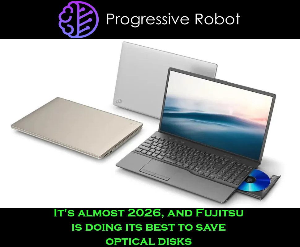 ProgresiveRobot's tweet image. Fujitsu’s bringing back the DVD era in 2026 🎬💿
The new FMV A77-K3 packs a 13th-gen Core i5, 16" screen — and yes, a real optical drive.
Some things never go out of style. 👏
#Fujitsu #A77K3 #TechNews #Laptops #RetroTech #OpticalDrive #DVD #Innovation #PCNews