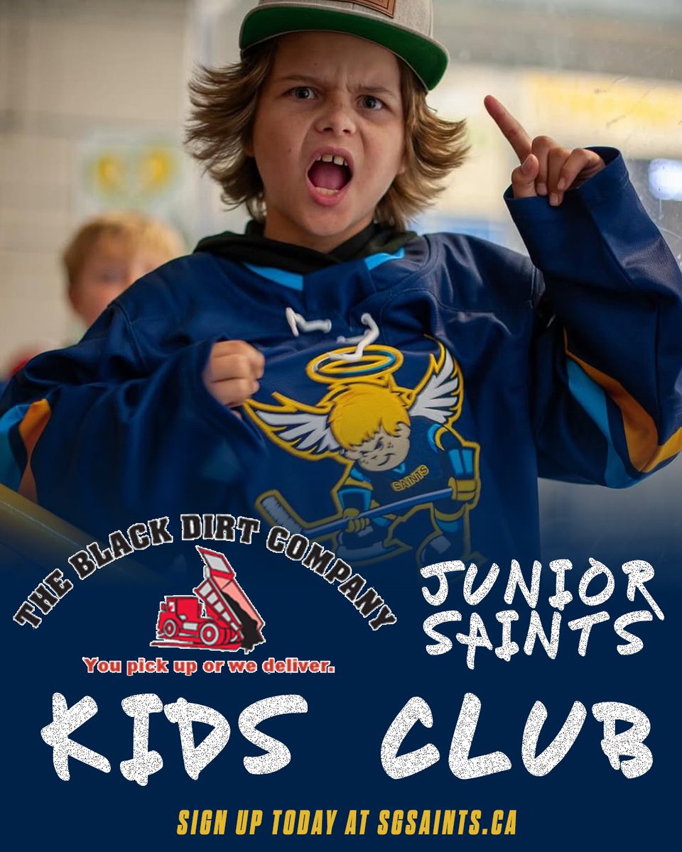The Black Dirt Kids Club is back for another season!

Sign up today to join for exclusive events and opportunities to meet the team!

🔗 | sgsaints.ca/junior-saints-…