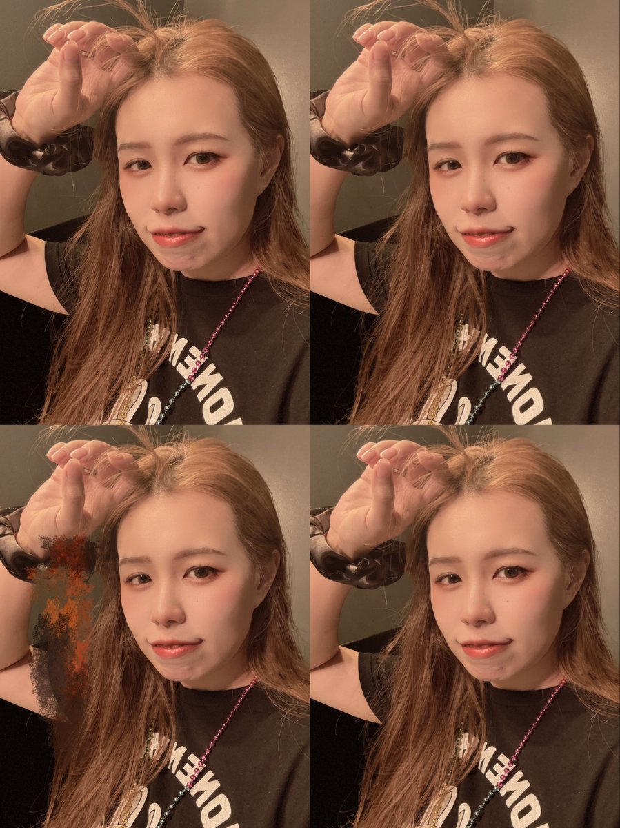 笑った顔が肉饅頭すぎるので逆にキメ顔のセルフィーをしてみたら、ちょっとしゃくれてて面白くなりました
あと髪の毛がボサボサ😂