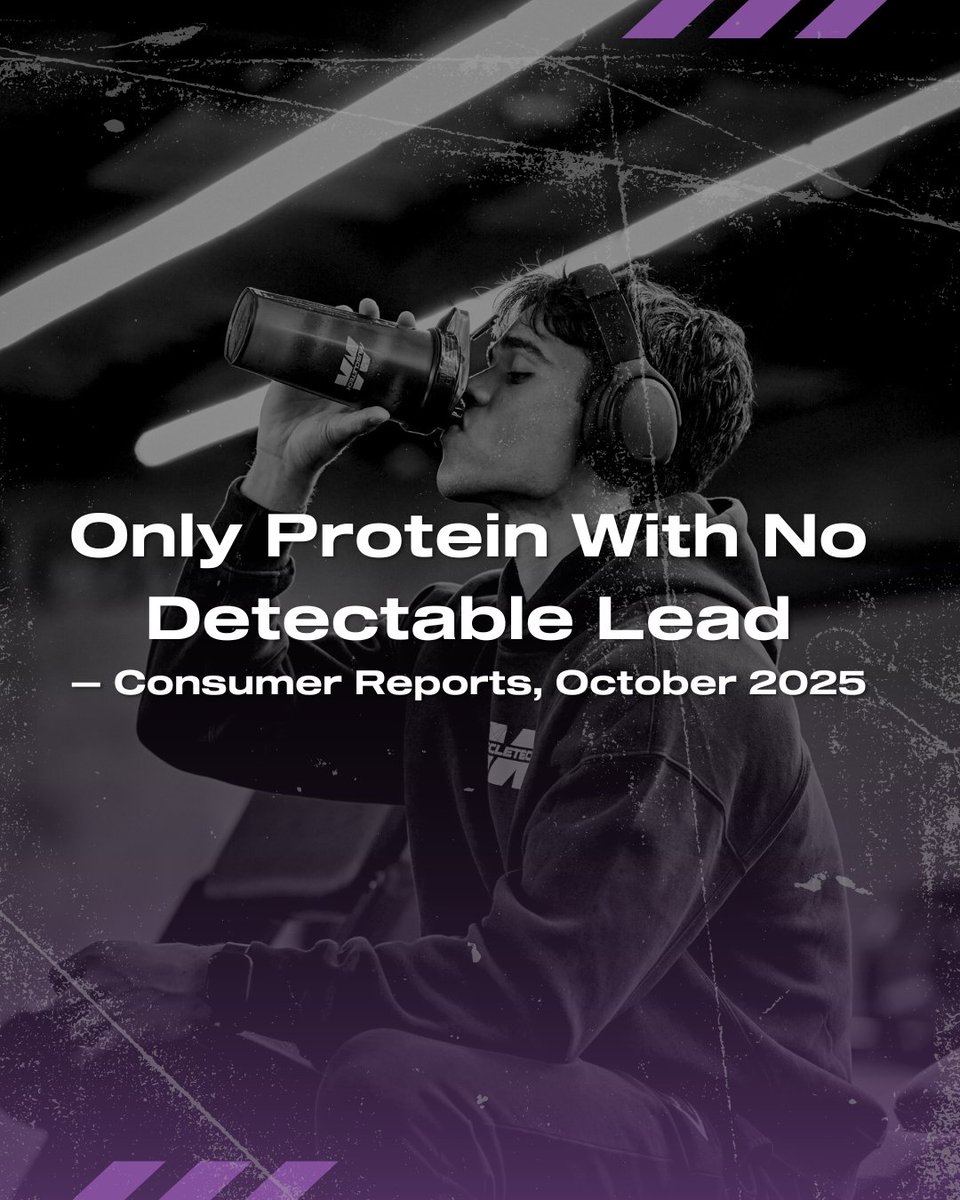 MuscleTech's tweet image. @ConsumerReports&apos; latest testing of 23 leading protein powders revealed a critical truth - MuscleTech was the ONLY brand with NO detectable lead. Our unwavering commitment to quality and rigorous testing delivers the clean protein you deserve.