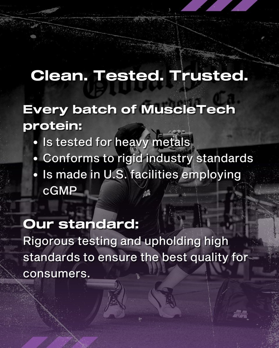 MuscleTech's tweet image. @ConsumerReports&apos; latest testing of 23 leading protein powders revealed a critical truth - MuscleTech was the ONLY brand with NO detectable lead. Our unwavering commitment to quality and rigorous testing delivers the clean protein you deserve.
