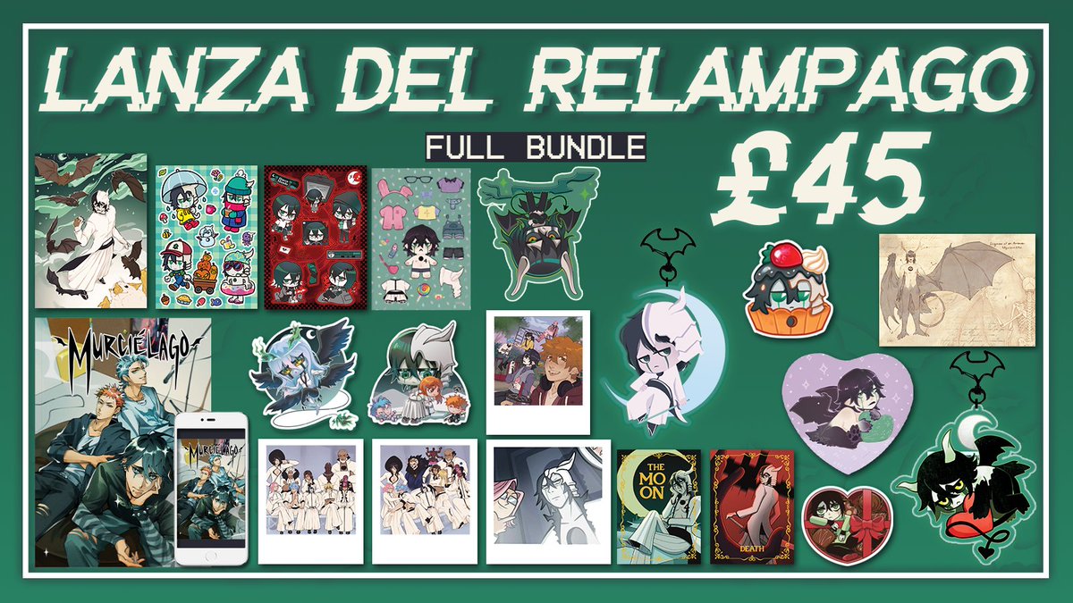 💚Full Bundle💚

Showing off our full bundle ''Lanza Del Relampago''!! It has everything an Ulquiorra fan could want! (does not include the real Ulquiorra)

It is also eligible for all stretch goals! We are 8 physical sales away from our next one! 

ulquiorrazine.bigcartel.com/product/%F0%9F…