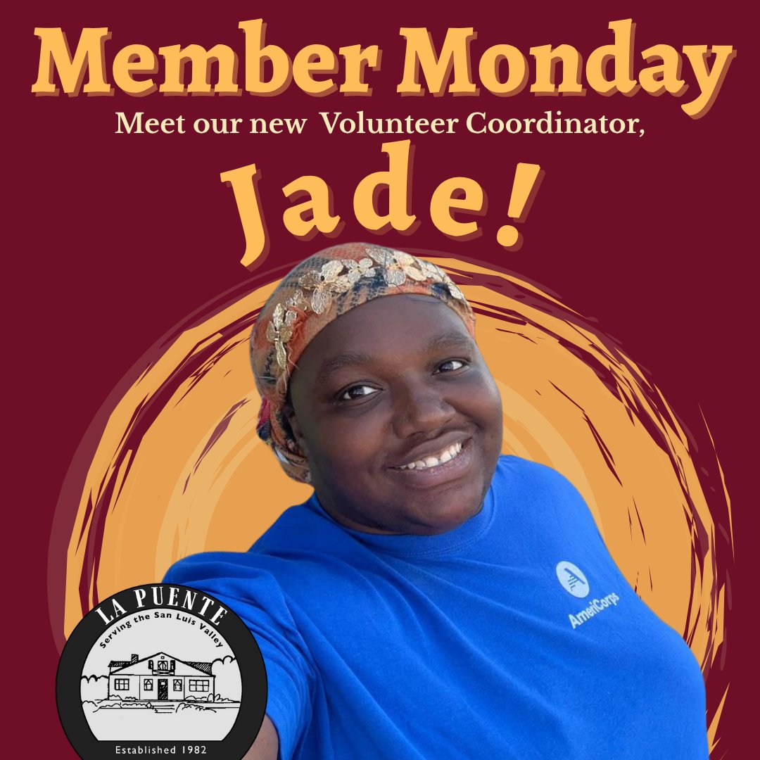 Welcome one of our new #AmeriCorps members, Jade! Jade is our new Volunteer Coordinator. She is excited about building and cultivating connections between different cultures of people in the community and improving collaboration between each program in La Puente!