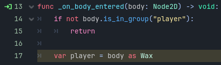 StepBester's tweet image. This line is definitely one of the weirder things I've written (not in terms of code). #GDScript #GodotEngine