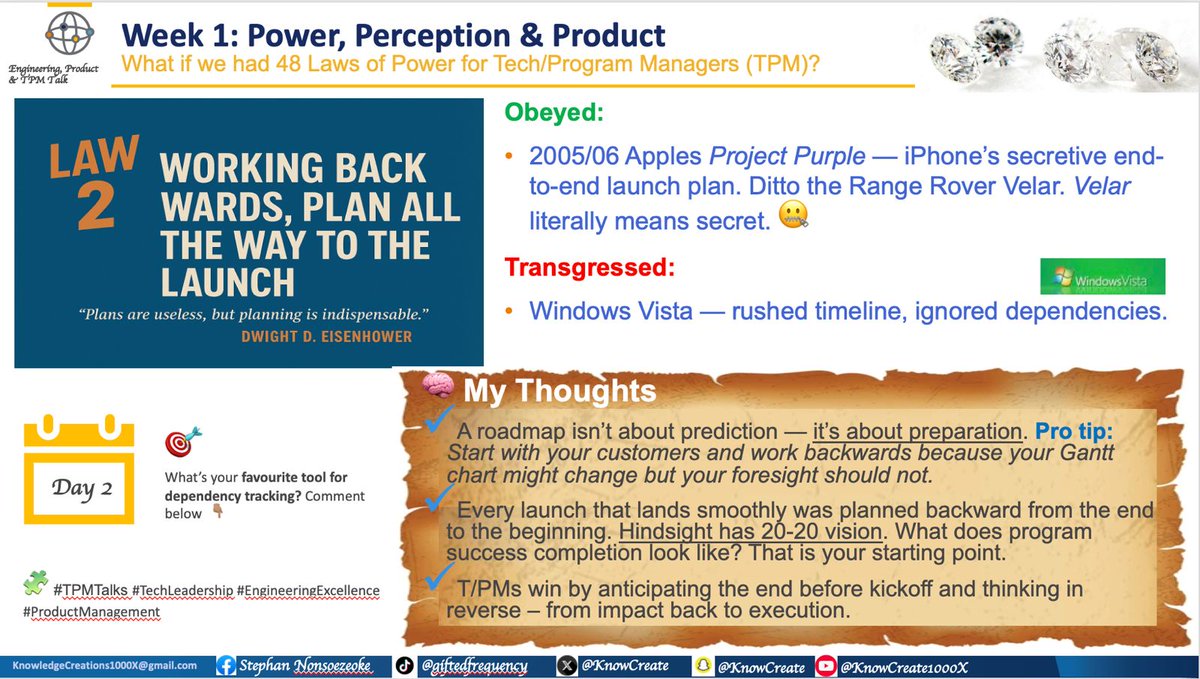 KnowCreate's tweet image. 48 laws for Tech Leaders

Law 4 - Strong Tech leaders summarize the signal early. Open with conclusion, then justify it. 
“Here’s what we should do &amp;amp; why,” beats "Here are 20 arguments, somewhere, find my point"

#TPMTalks #TechLeadership #EngineeringExcellence #ProductManagement