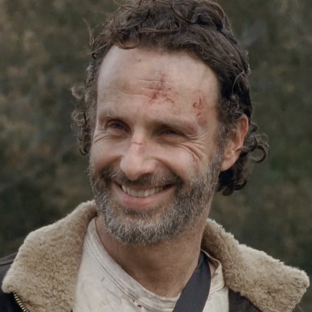 The way rick looking at michonne &amp; carl’s interactions with a big smile on his face🥹