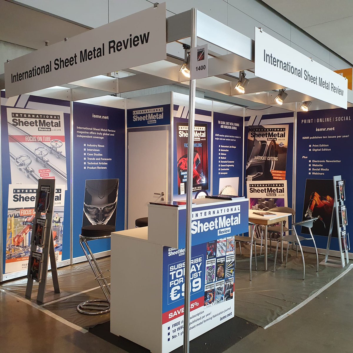 Meet the #ISMR team on stand #1400 in Hall 1 at Blechexpo/Schweisstec this week and pick up a copy of our October issue.

We look forward to seeing you!

#blechexpo #schweisstec #internationalsheetmetalreview