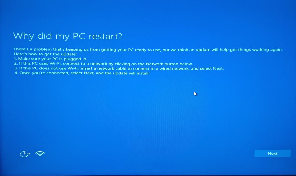 InTheLittleWood's tweet image. It's a long shot but has anybody ever hit this error when trying to install a fresh instance of windows 11?
I've tried maaaaaany fixes or troubleshoots and no luck so far
to clarify, you press next, it loops back. I had a tech on the phone earlier but he had to clock off 😔