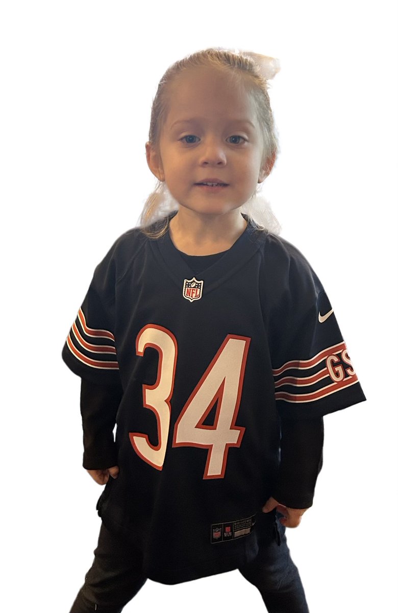 My dad celebrated 4 in a row by buying his granddaughter her first <a href="/ChicagoBears/">Chicago Bears</a> jersey! I can’t think of a better way to celebrate. 🐻 ⬇️💙🧡