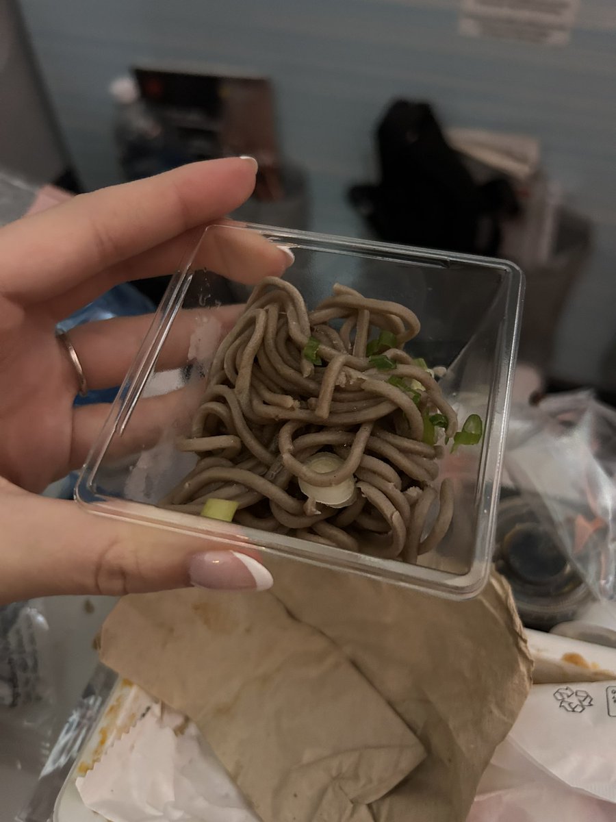 nicolekrasno's tweet photo. Seriously @AirCanada why am I being served inedible, FROZEN soba noodles on a 13 hour flight  🤦🏼‍♀️🤦🏼‍♀️ https://t.co/RhMvM2AFsB