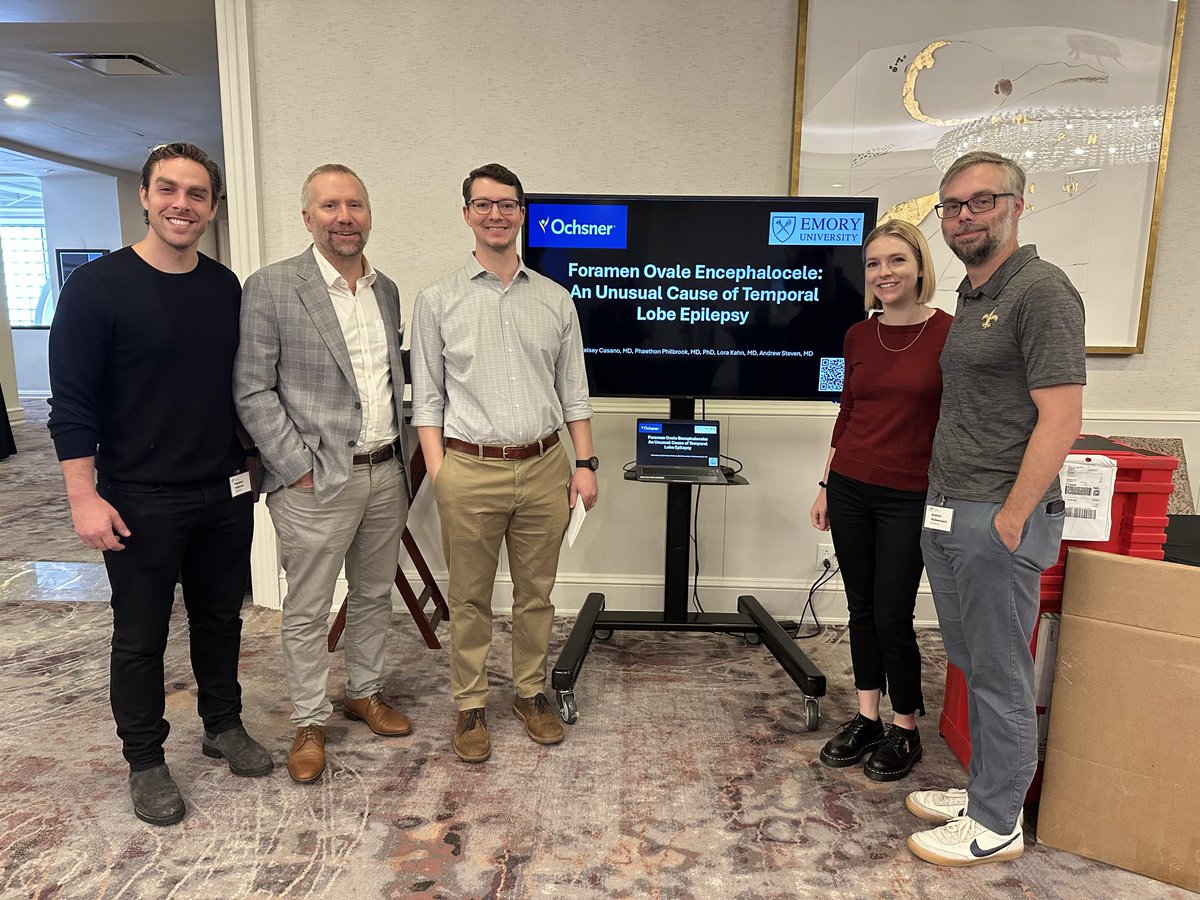 OchsnerRads's tweet photo. Ochsner Radiology had a nice showing at the Southeastern Neuroradiology Society meeting @TheSENRS in New Orleans. Dr Morales lectured on H&amp;N, and residents presented abstracts with @astevenMD https://t.co/6wXajy8SGH