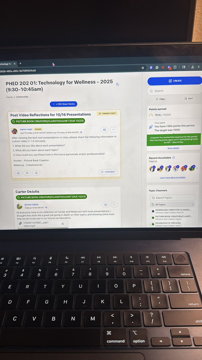 StonePowell13's tweet image. Finishing yellowdig! #techwell