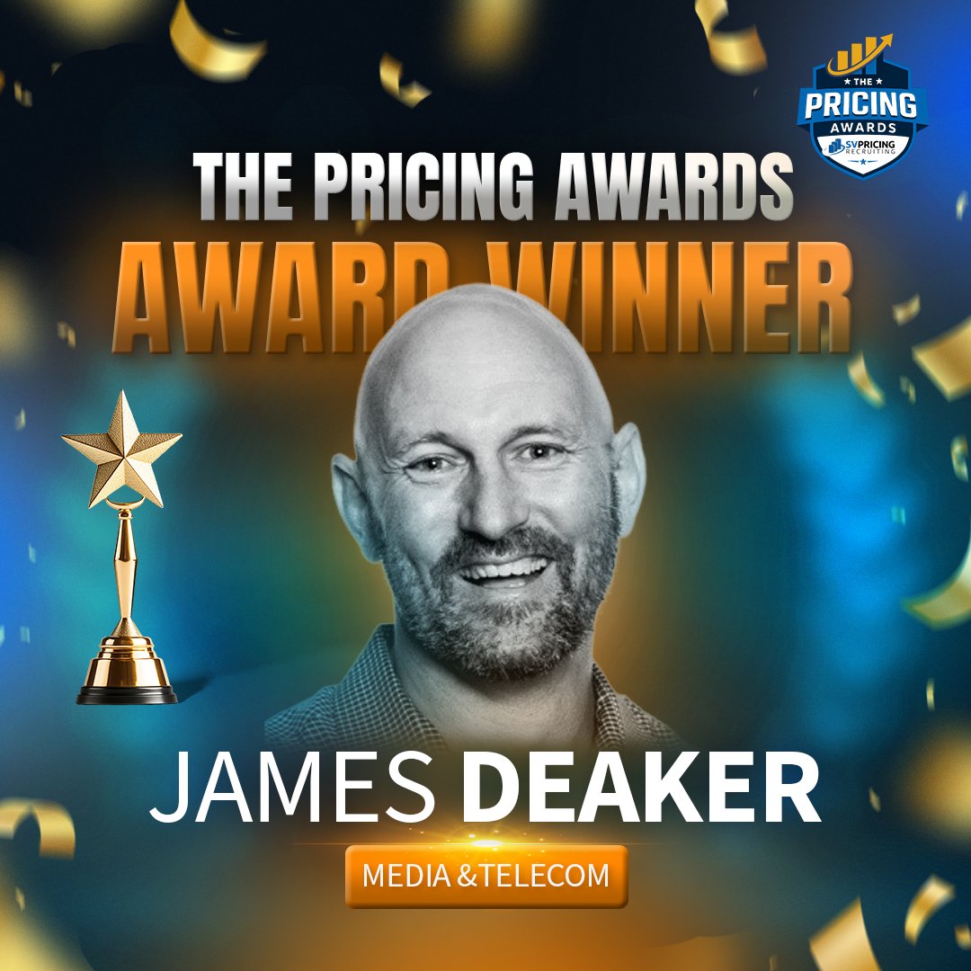 Pricing in digital media isn’t easy—grateful to see the work recognized.

Honored to receive the Media &amp; Telecom Pricing Award at #PricingWeek!
Thanks to @ChrisHerbertSV, @PricingWeek, and the SV Pricing team for the recognition.