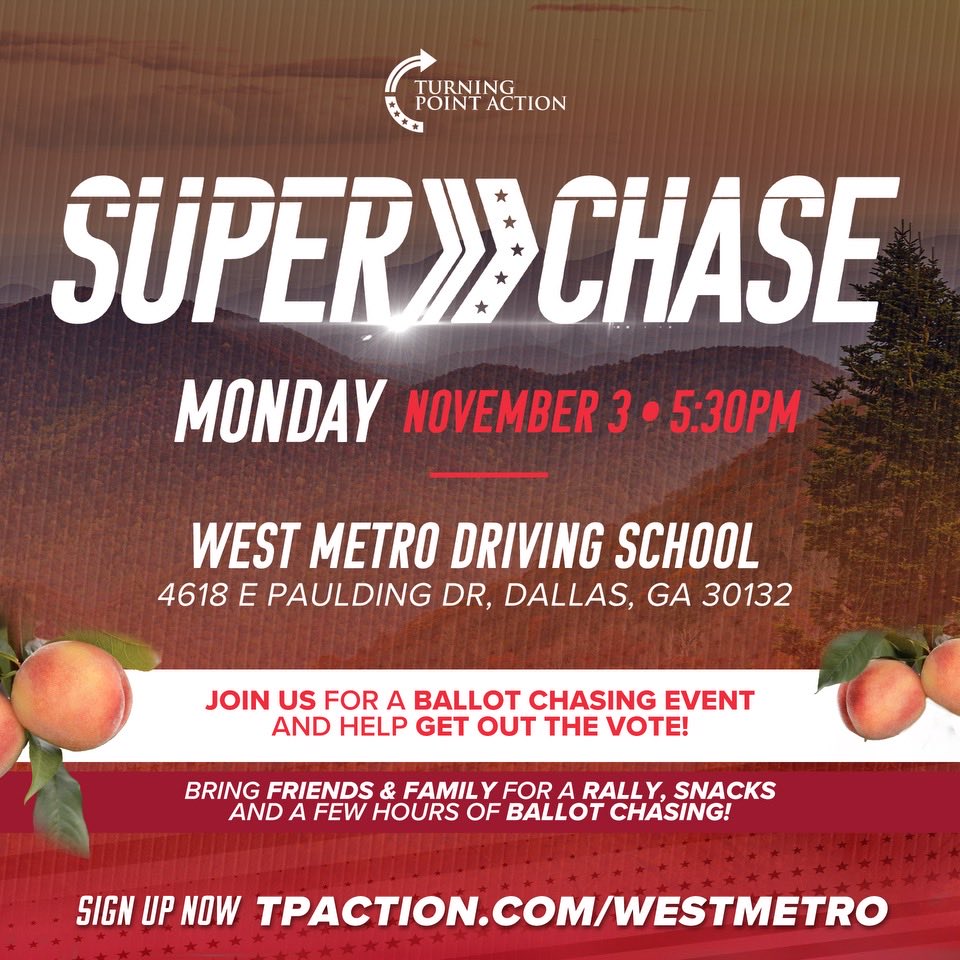 Come CHASE BALLOTS with me and <a href="/TPAction_/">Turning Point Action</a>⁩ — Sign up at tpaction.com/westmetro 

Keep rates low. Love American energy independence! ❤️🇺🇸