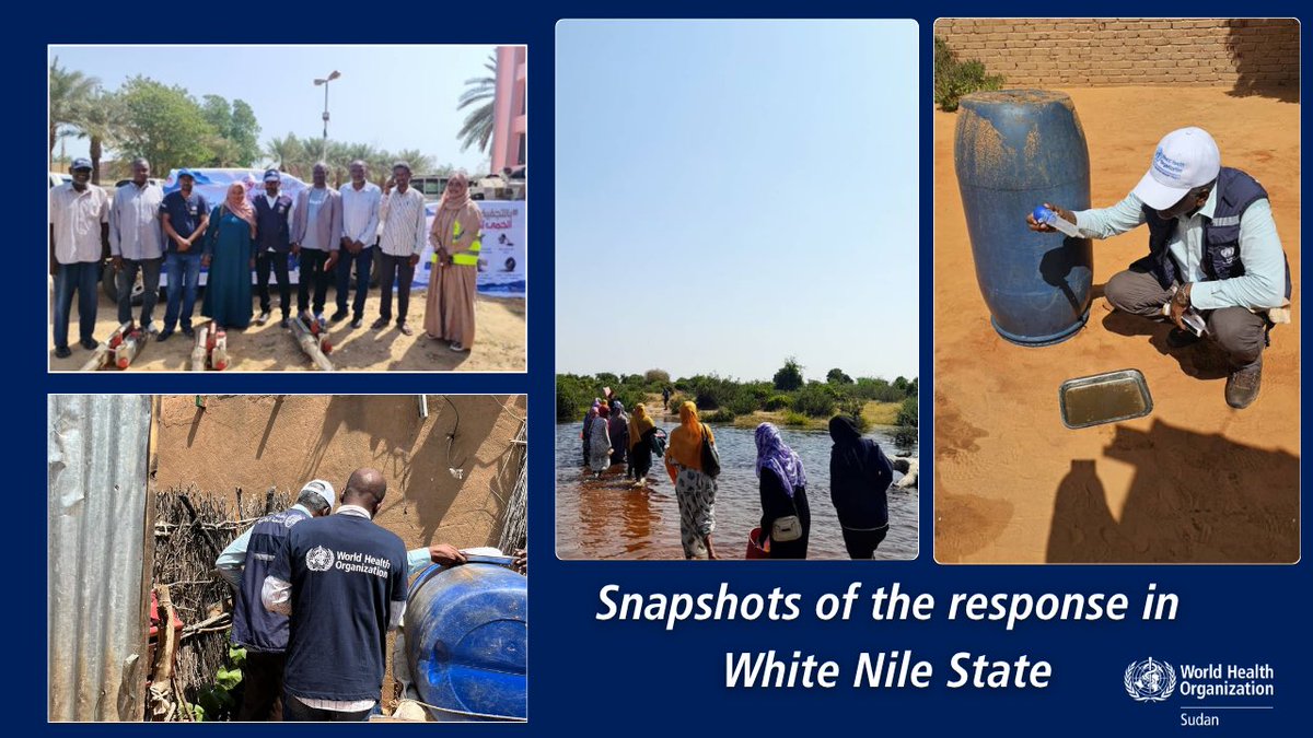 .<a href="/WHO/">World Health Organization (WHO)</a> is accelerating its multi-state response to the dengue outbreak in #Sudan.
WHO teams in Khartoum, Al Jazeera &amp; White Nile states are working with <a href="/FMOH_SUDAN/">وزارة الصـحة - السـودان</a> for integrated vector management, community mobilization &amp; treatment of patients to control the outbreak.