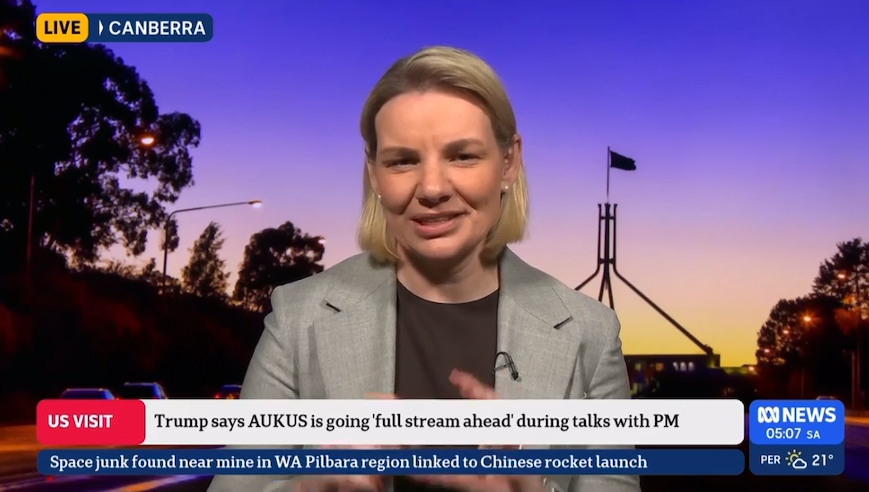 AsiaPacific4D's tweet image. #AP4D Advisory Group member @JAParker29 spoke with @abcnews this morning to share her key takeaways from the meeting between Prime Minister Albanese and President Trump.

Watch the segment at video.wixstatic.com/video/0040e2_3….