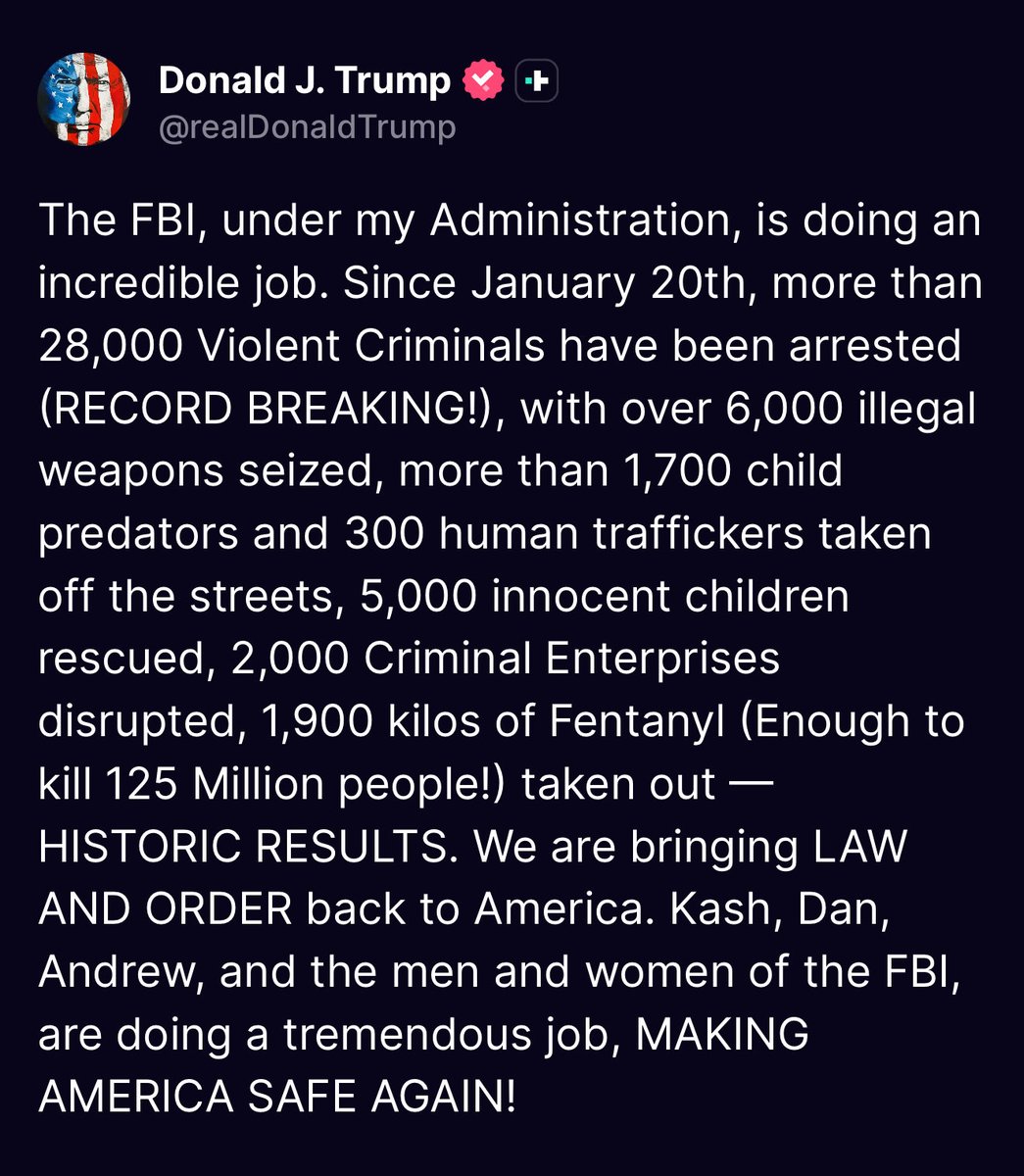 Thank you Mr. President. 
We will not let up.