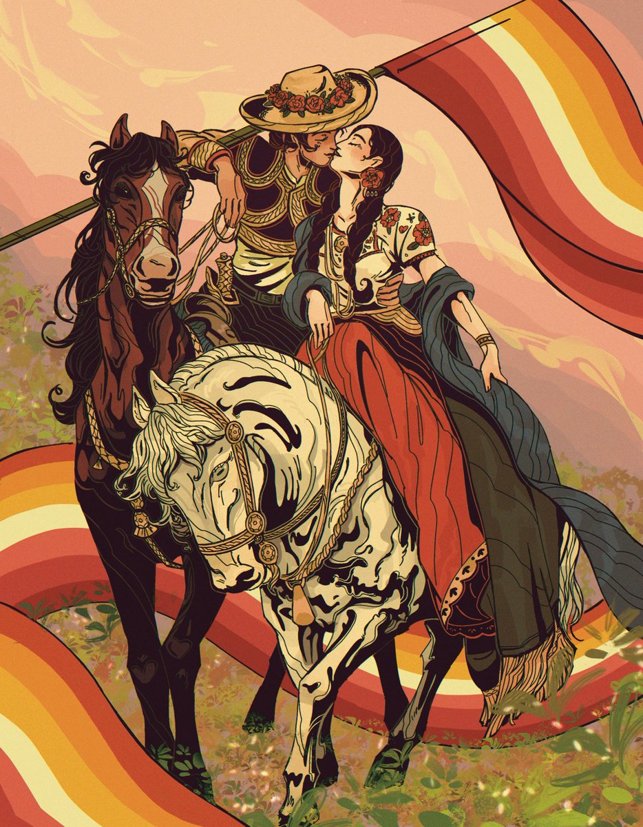 Just a reminder that my “Queer Mexicana” print is restocked on my store in photo frame and postcard sizes! Please check it out 🇲🇽🏳️‍🌈