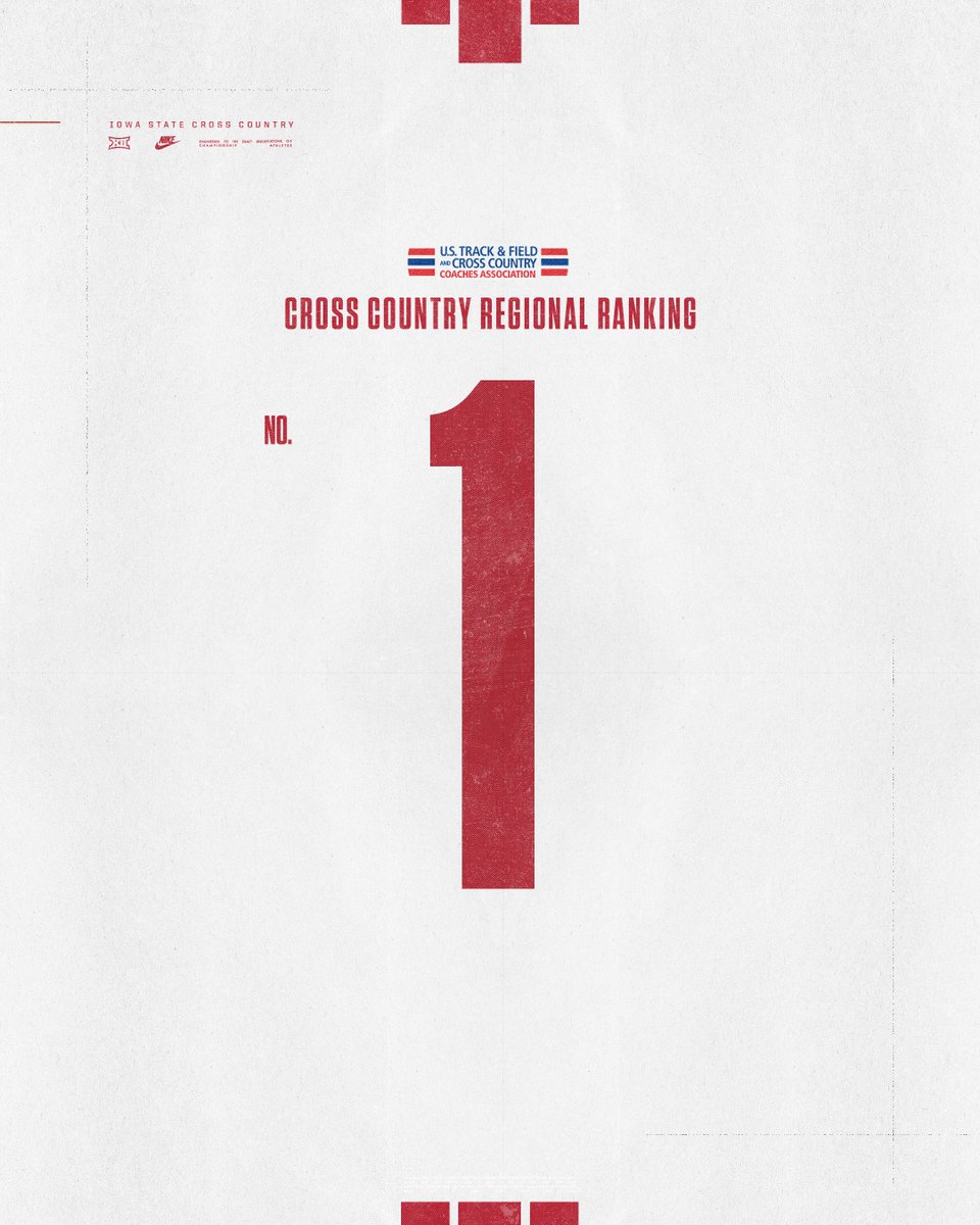 Your Cyclone men &amp; women are ranked No. 1 in the latest USTFCCCA Regional poll!!

#Run4ISU