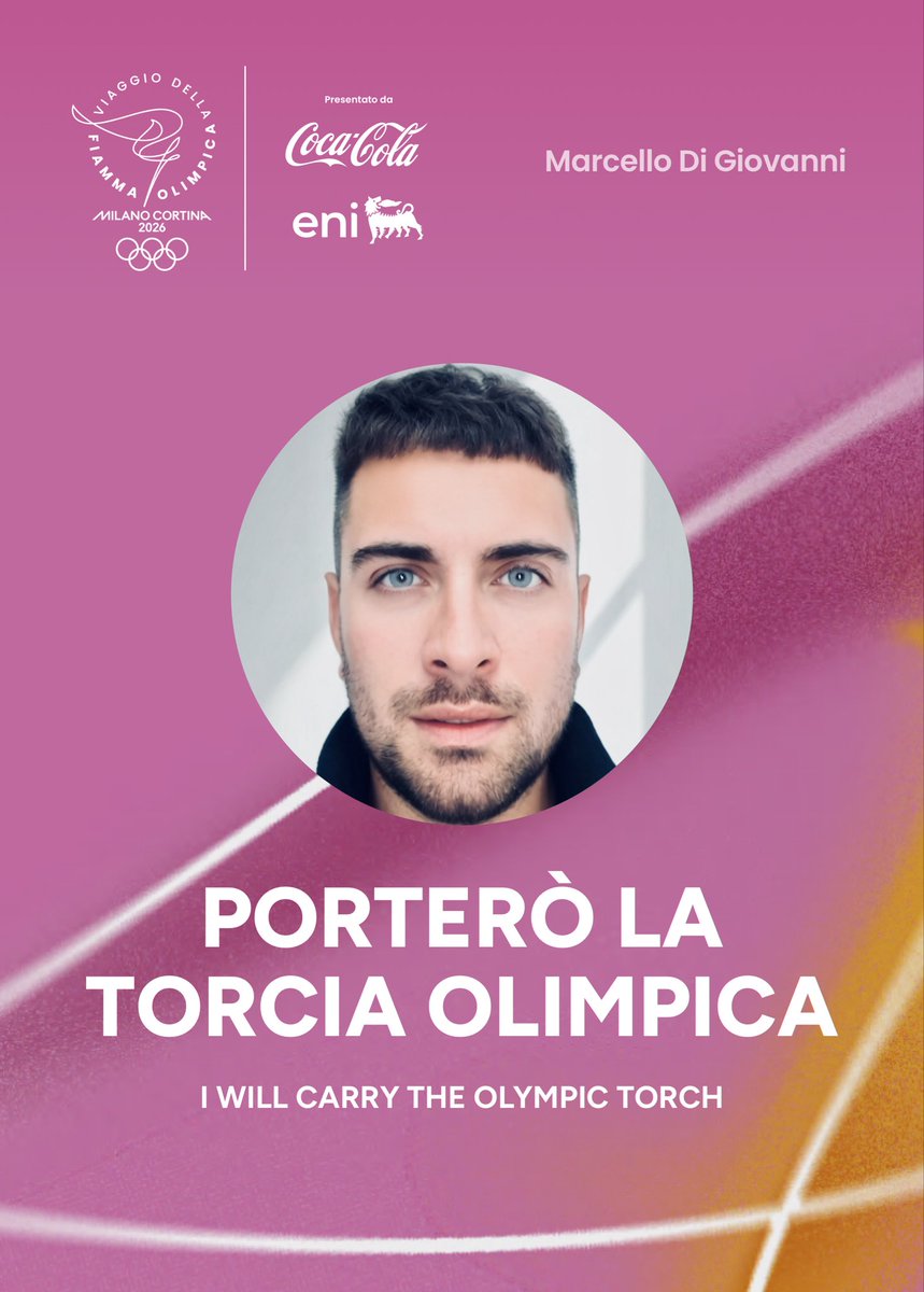 marcellodigio's tweet image. It is with great emotion that I announce that I will be one of the #torchbearers for the Milano Cortina 2026 Winter Olympics.

A few years ago, I had the privilege of collaborating with @Technogym , an official Olympic sponsor, on the design of the Technogym AI Coach, a virtual…