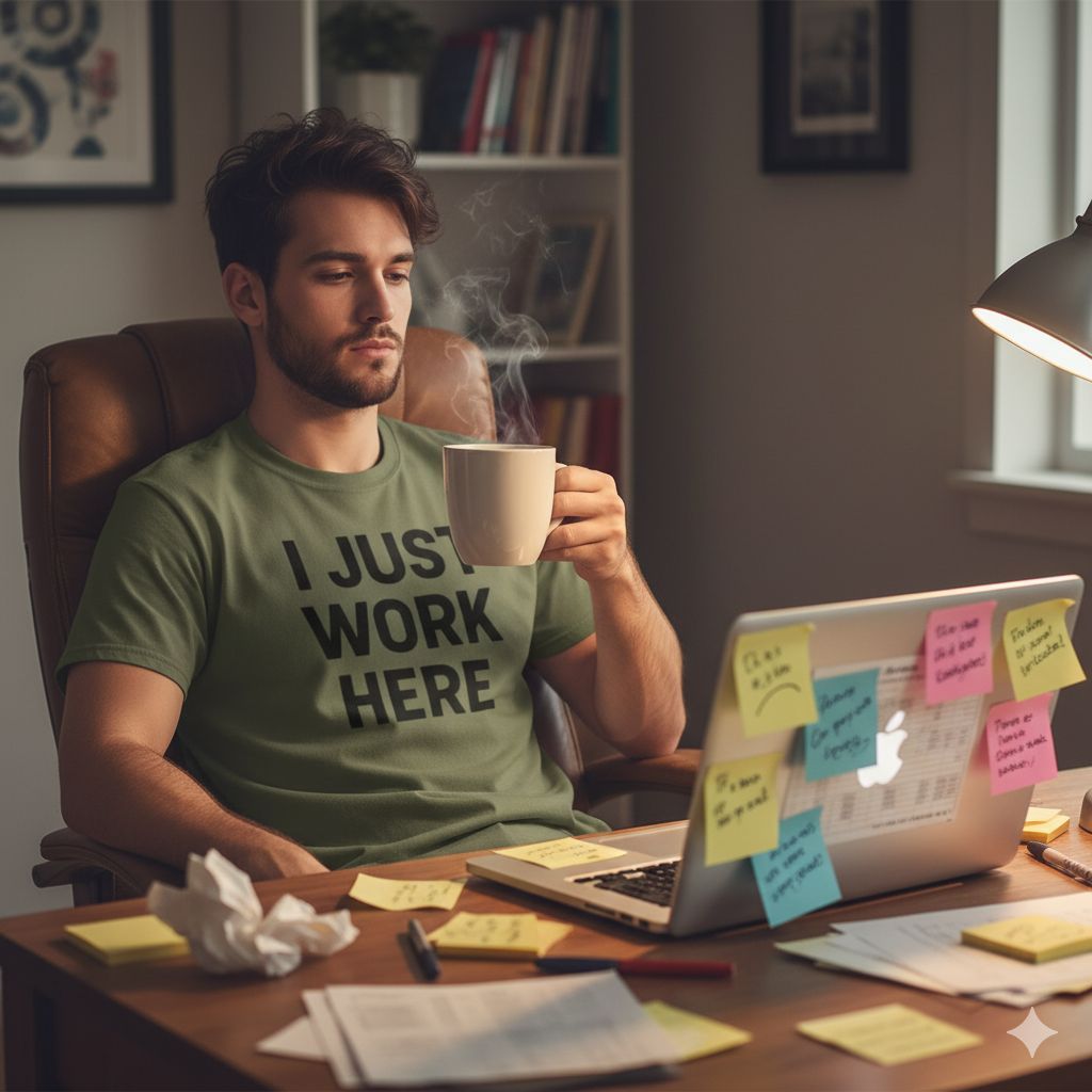 BigBoldTees's tweet photo. Your job description: show up, look busy, collect paycheck. 🫠 The I Just Work Here tee is for retail workers, office warriors, and anyone tired of answering dumb questions at work. #WorkAttitude #OfficeHumor #Negativitees #BigBoldTees
https://t.co/qVlQrYVV8F https://t.co/YcntbNr9Ev