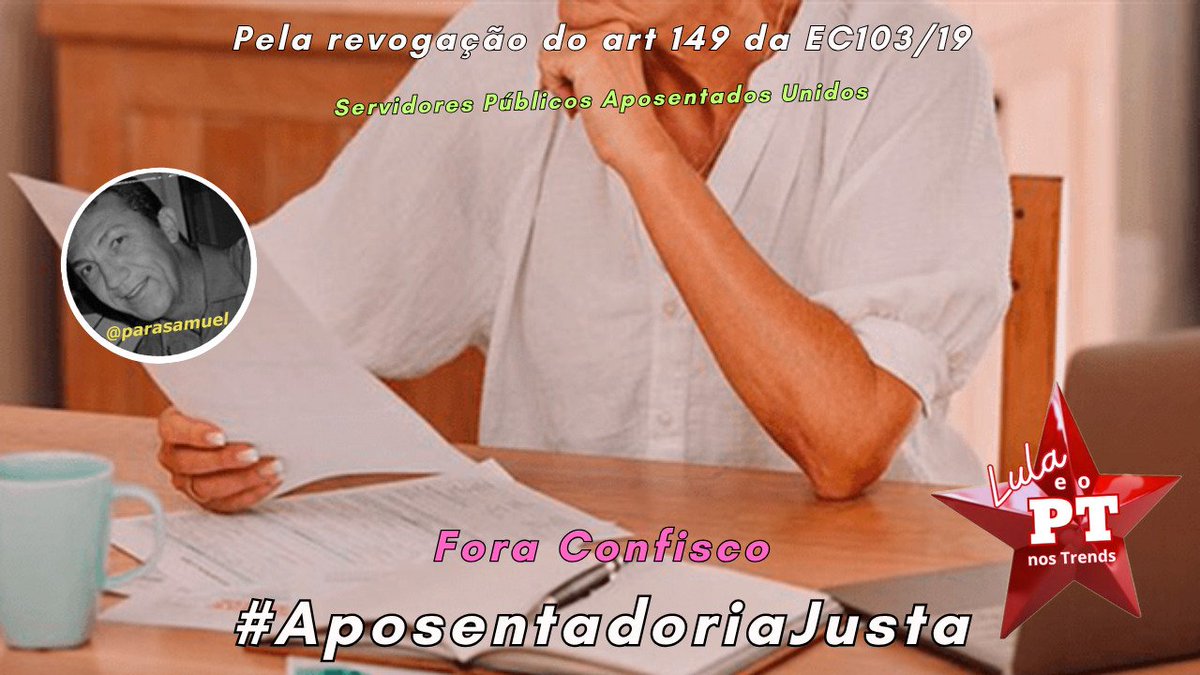 <a href="/carlosgiannazi/">Prof Carlos Giannazi</a> "Aposentados pedem socorro. Ministros, escutem. Votem inconstitucionalidade do art. 149 EC103/19.  <a href="/STF_oficial/">STF</a>
<a href="/gilmarmendes/">Gilmar Mendes</a>
<a href="/LRobertoBarroso/">Luís Roberto Barroso</a>
Alexandre de Moraes
👇   Fora Confisco
Fachin Paute
#AposentadoriaJusta"
