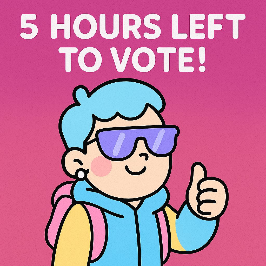 5 hours left to vote!⤵️
x.com/bitrise25/stat…