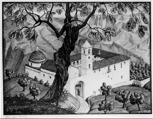 Cloister near Rocca Imperiale, Calabria #artbots #escher