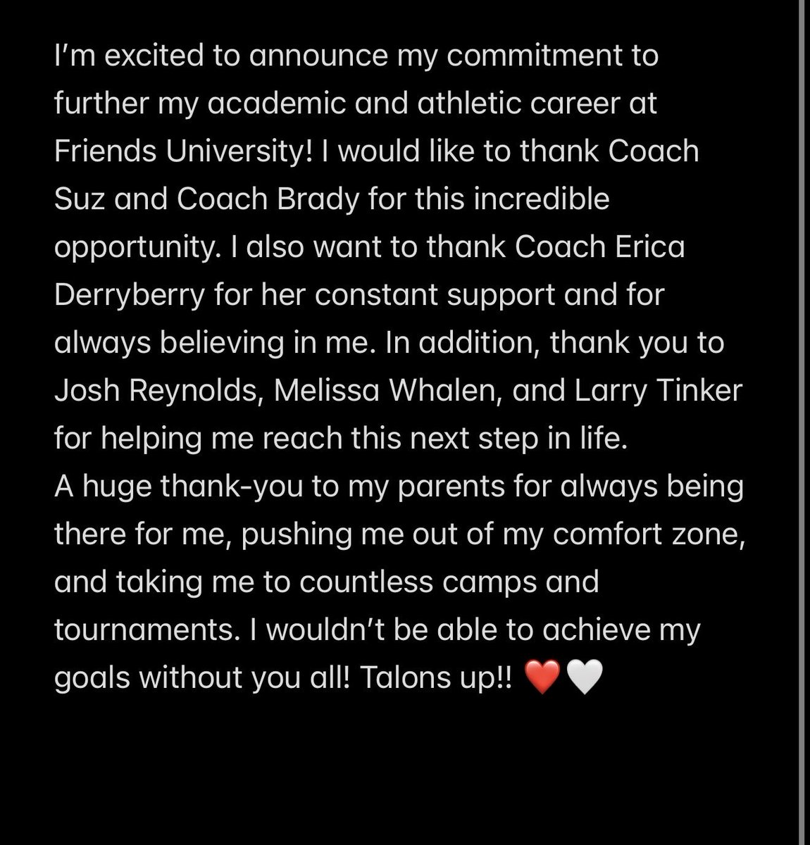 abigailcrogers's tweet image. TALONS UP!! ❤️🤍 @FriendsSoftball @VisionArkansas @FastpitchVision @PRHS_SB