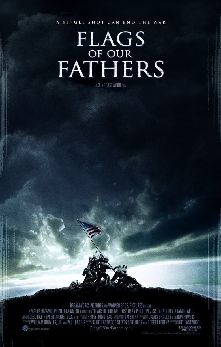 FilmNewsNos's tweet image. 🎬MOVIE HISTORY: 19 years ago today, October 20, 2006, the movie ‘Flags of Our Fathers’ opened in theaters!

#RyanPhillippe @JesseBradford #AdamBeach #JohnBenjaminHickey #PaulWalker #JohnSlattery #BarryPepper #JamieBell #RobertPatrick #MelanieLynskey #DavidPatrickKelly